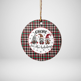 Clan Borthwick Dress Ancient Tartan Gnome Round Ceramic Ornament YJ33 Borthwick Dress Ancient Tartan Tartan Christmas
